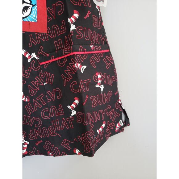 NEW SIZE XS Cat In The Hat DR SEUSS MEDICAL SCRUB TOP PRESIDENT TRUMP HARIS FUN - Picture 5 of 7